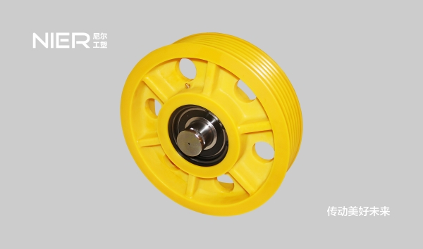 MC 尼龙电梯传动轮（六条筋、有减震孔）