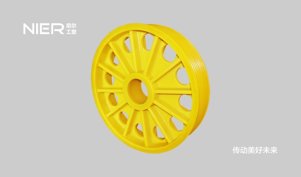 MC 尼龙电梯传动轮（十二条筋、有减震孔）