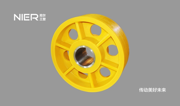 离心聚合一体式金属衬套尼龙轮（六条筋、有减震孔）